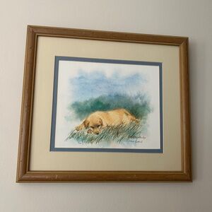 P.M. Fitzpatrick Signed art print. Framed, doubled matted. No glass. 14x13”
